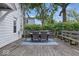 Cozy back deck with outdoor dining and bench seating, perfect for enjoying outdoor meals and gatherings at 6009 Ralston Ave, Indianapolis, IN 46220