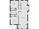 First floor floorplan featuring a kitchen, living room, bathroom, dining room and two bedrooms with closet space at 6009 Ralston Ave, Indianapolis, IN 46220