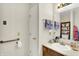 Standard bathroom with a wood vanity at 6402 Friendship Cir, Indianapolis, IN 46268