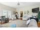Spacious living room with natural light, hardwood floors, and comfortable seating at 712 Disciples Way, Greenwood, IN 46143