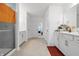 Large bright bathroom with walk-in shower, and double vanity at 7301 Deerberg Dr, Indianapolis, IN 46259