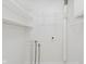 Closet with white shelving and rod for lots of storage at 11230 N College Ave, Carmel, IN 46032