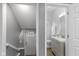 Stylish bathroom featuring modern fixtures, a sleek vanity, and ample lighting at 1141 W 35Th St, Indianapolis, IN 46208