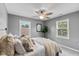 Inviting bedroom with abundant natural light from two windows and a ceiling fan for comfort at 1141 W 35Th St, Indianapolis, IN 46208