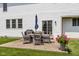 Outdoor patio features wicker furniture, a grill and access to the home's sliding glass doors at 11995 Gray Eagle Dr, Fishers, IN 46037