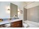 Bathroom with gray subway tile, modern lighting, and a sleek vanity for a spa-like feel at 1311 Central Ave, Indianapolis, IN 46202