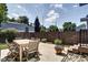 Inviting patio with wooden table and chairs, perfect for outdoor dining and relaxation at 1311 Central Ave, Indianapolis, IN 46202