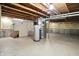 Spacious unfinished basement with concrete floors and exposed ceiling for future customization at 13264 Penneagle Dr, Carmel, IN 46033