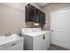 Laundry room offers a utility sink, a washer, and a dryer at 1418 Blackthorne S Trl, Plainfield, IN 46168