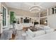 Open-concept living room with high ceilings, custom built-ins, and abundant natural light at 1805 Wood Valley Dr, Carmel, IN 46032