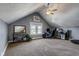 Bedroom with ceiling fan, window, and desk space, creating a functional area at 2332 Central Ave, Indianapolis, IN 46205