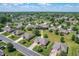 Expansive aerial view highlighting the home's location within a peaceful, tree-lined residential neighborhood at 370 Vinewood S Dr, Brownsburg, IN 46112