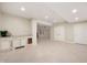 Finished basement area with cabinets, drawers and tile floors throughout at 3853 Abney Highland Dr, Zionsville, IN 46077