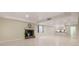 Finished basement featuring fireplace, kitchenette, recessed lighting, and tile floors at 3853 Abney Highland Dr, Zionsville, IN 46077