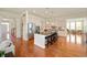 Spacious kitchen with a large island, stainless steel appliances, and open layout at 3853 Abney Highland Dr, Zionsville, IN 46077
