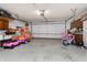 Functional garage interior with ample space, showcasing storage solutions at 40 S Restin Rd, Greenwood, IN 46142