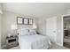 Neutral bedroom with a bedside table and three-piece wall art set at 4182 Hume Ave, Plainfield, IN 46168