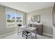 Cozy home office featuring a modern desk, chair, and a window with neighborhood views at 4182 Hume Ave, Plainfield, IN 46168
