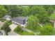Aerial view of a modern home with a spacious yard, surrounded by lush greenery and neighborhood streets at 5903 Birchwood Ave, Indianapolis, IN 46220