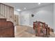 Welcoming entryway with a unique wood divider, light wood flooring, and natural light at 5903 Birchwood Ave, Indianapolis, IN 46220