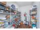 Organized pantry with wire shelving, maximizing space for storage and organization at 6589 Kara Ln, Brownsburg, IN 46112