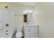 Bathroom with new vanity, sink, and shower-tub combination at 8248 Ossian Ct, Camby, IN 46113