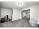 Finished basement with light gray carpet and neutral walls at 8557 Vyners Ln, Avon, IN 46123