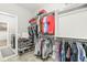 Organized walk-in closet featuring shelves, hanging rods, and ample storage space at 10814 Matherly Way, Noblesville, IN 46060