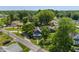 Aerial view of a charming house with a picturesque neighborhood and tree-lined streets at 11315 House St, Indianapolis, IN 46259