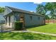 Spacious two-car garage with stylish doors and adjacent well-maintained lawn at 11315 House St, Indianapolis, IN 46259