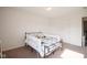 bedroom with a twin bed and neutral carpet at 12847 Arvada Pl, Fishers, IN 46038