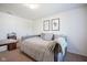 Bedroom with a full size bed, work station and neutral carpet at 12847 Arvada Pl, Fishers, IN 46038