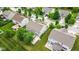 Aerial view of a beautiful home, showcasing its well-manicured lawn and charming neighborhood setting at 12997 Bartlett Dr, Fishers, IN 46037