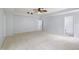 Spacious carpeted room with multiple entrances, recessed lighting, and neutral walls at 12997 Bartlett Dr, Fishers, IN 46037