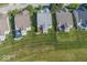 Aerial view of home showcasing deck and backyard in a neighborhood with green space at 13161 Duval Dr, Fishers, IN 46037