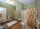 Well-maintained bathroom with granite countertops and a shower/tub combo for comfort and convenience at 13161 Duval Dr, Fishers, IN 46037