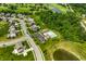 Aerial view showcases the community, golf course, green spaces, playground and community pool at 19009 Beverly Shones Ln, Noblesville, IN 46062