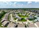 This aerial shot captures the serene neighborhood with manicured lawns and tree-lined streets at 19009 Beverly Shones Ln, Noblesville, IN 46062