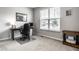 Home office with a desk, chair, and a view of the neighborhood at 19009 Beverly Shones Ln, Noblesville, IN 46062