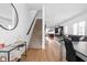 Open-concept living space showcases hardwood floors and seamless flow to other rooms at 2140 Alabama St, Indianapolis, IN 46202