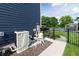 Side view of a home with a pool in the background, showing the HVAC system at 2245 Meadow Crk, Avon, IN 46123