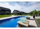 Backyard pool featuring built in water bowls and gazebo at 2245 Meadow Crk, Avon, IN 46123