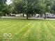 Spacious, fenced backyard with mature trees, perfect for outdoor activities at 2650 Woodrow Ave, Indianapolis, IN 46241