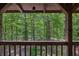 Serene view of lush greenery from the covered back porch, offering privacy and a peaceful connection with nature at 3715 Orchard Rd, Columbus, IN 47201