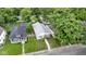 An aerial view of a well-kept home with a walkway leading to the front door at 4129 Cornelius Ave, Indianapolis, IN 46208
