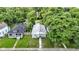 An aerial view of a well-kept home with manicured lawn and mature trees at 4129 Cornelius Ave, Indianapolis, IN 46208