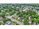 Aerial view of a residential neighborhood showcasing the property's location in a lush, green area at 4129 Cornelius Ave, Indianapolis, IN 46208