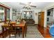 Dining room with a large window and hardwood floors at 431 N Bauman St, Indianapolis, IN 46214