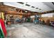 The interior of the home's garage is spacious and could be used as a workshop or for storage at 431 N Bauman St, Indianapolis, IN 46214
