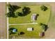 Aerial view of the property and manicured grounds, with various outbuildings at 4330 S 100 E, Lebanon, IN 46052